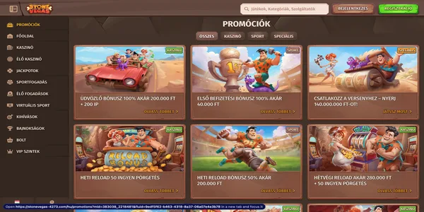 StoneVegas Casino welcome bonus page on mobile