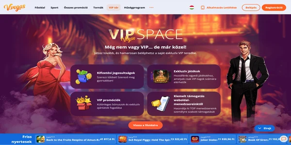 V.Vegas Casino VIP program on mobile